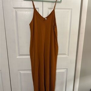 Rust Sleeveless Tank Dress